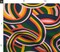 Abstract Geometric Lines Colorful Large Scale Retro Color Block Blue Yellow Green Pink Orange Jumbo Custom Printed Fabric by Spoonflower Various Fabrics by the Yard or Fat Quarter